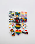 Pride shoe charms, set of 12, for Crocs-style clogs