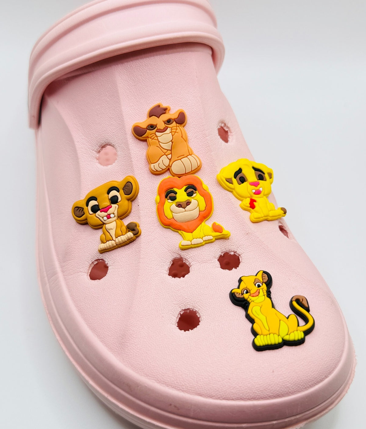 Lion King shoe charms, set of 5, for Crocs-style clogs