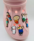 Family Guy shoe charms, set of 7, for Crocs-style clogs