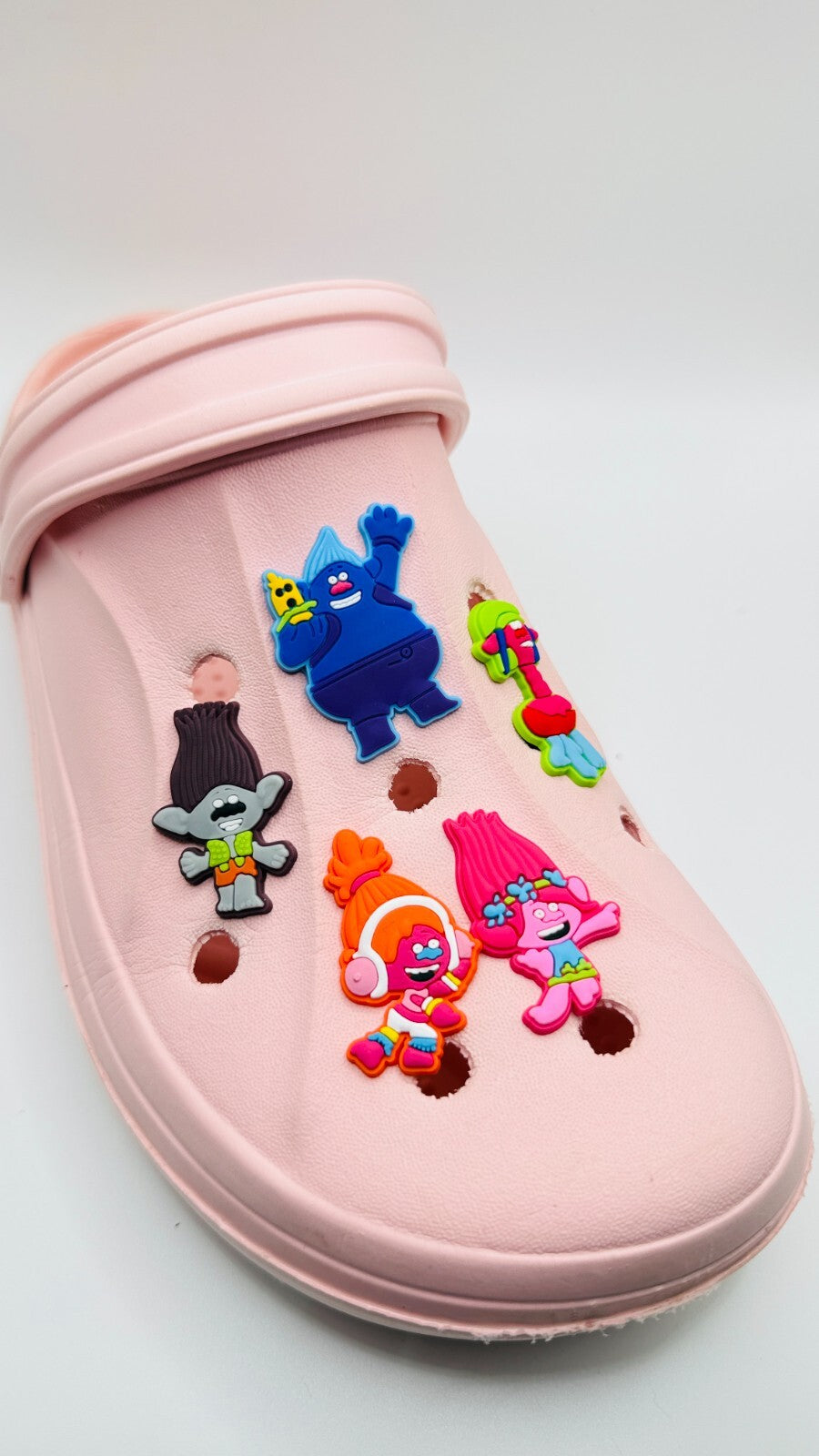 Trolls shoe charms, set of 5, for Crocs-style clogs