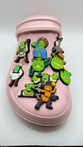 Shrek shoe charms, set of 10, for Crocs-style clogs