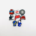 Darts shoe charms, set of 8, for Crocs-style clogs