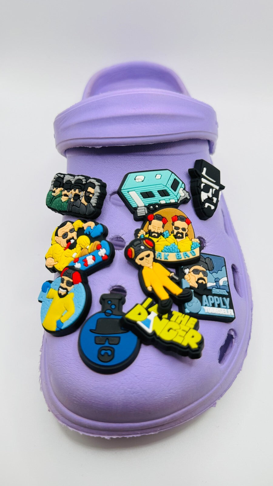 Breaking Bad shoe charms, set of 10, for Crocs-style clogs