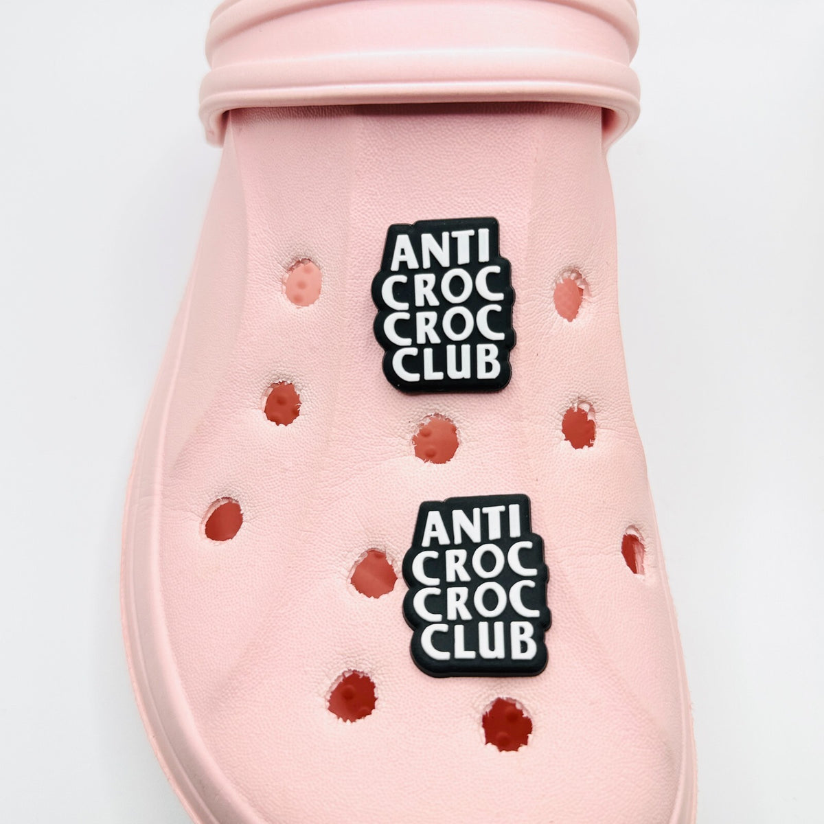 Anti Club shoe charms, set of 2, for Crocs-style clogs