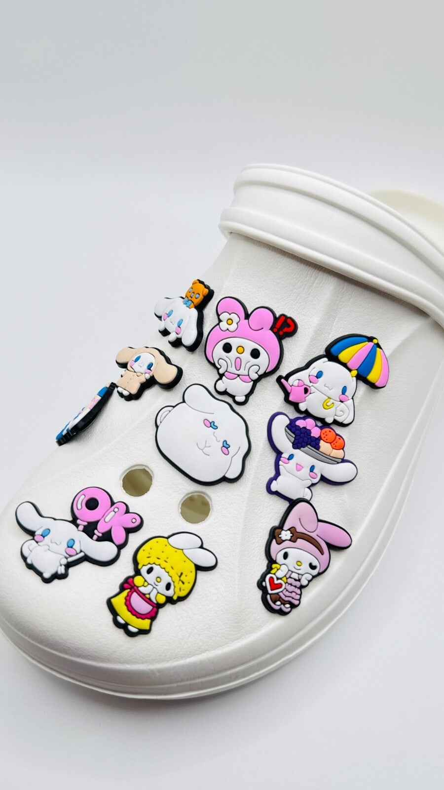 Sanrio shoe charms, set of 10, for Crocs-style clogs