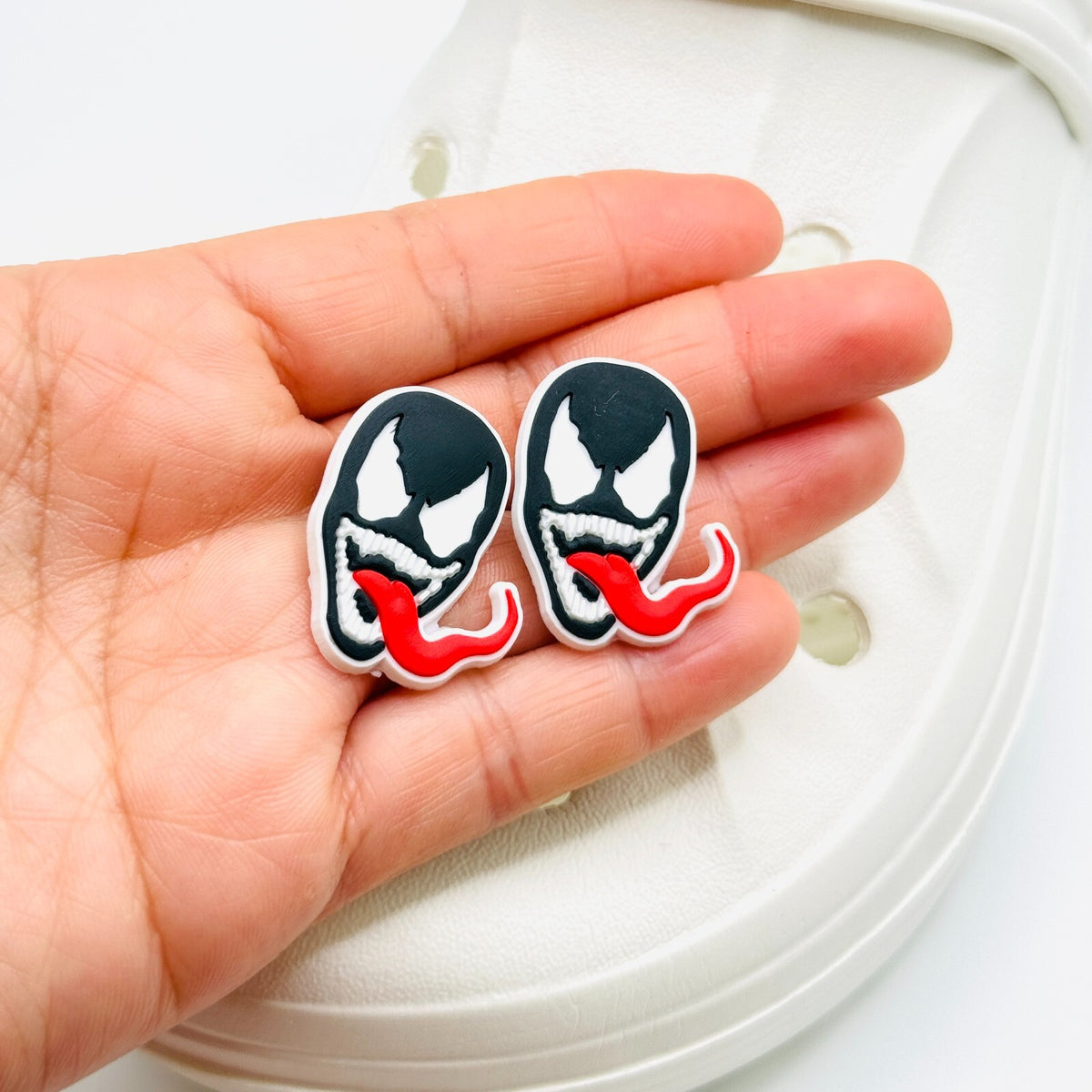 Venom shoe charms for Crocs-style clogs