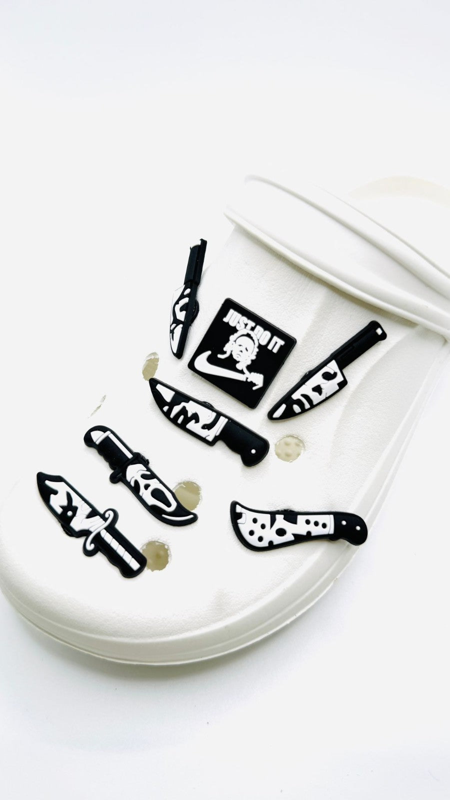 Horror Scary shoe charms, set of 7, for Crocs-style clogs