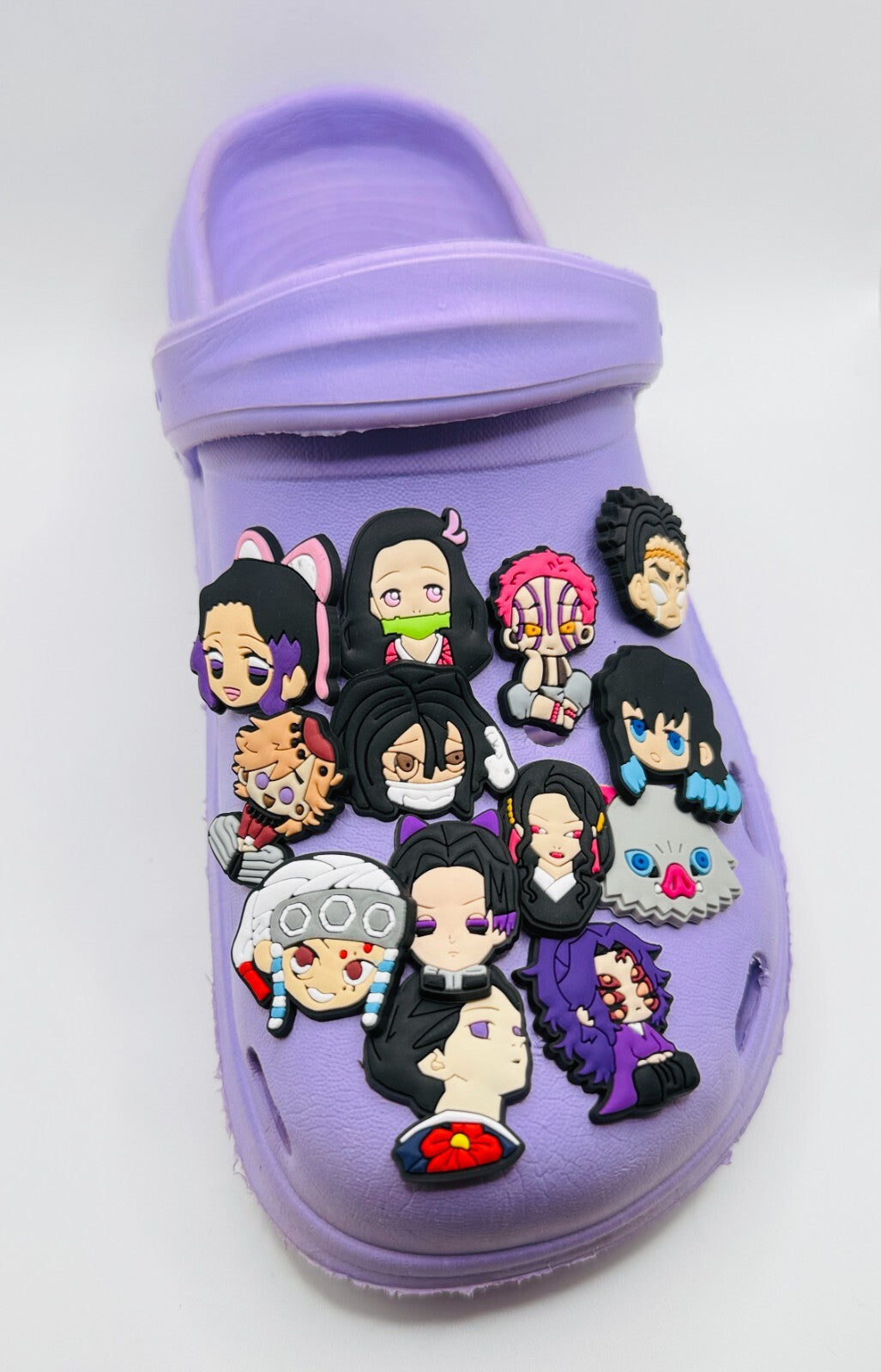 Demon Slayer shoe charms, set of 14, for Crocs-style clogs
