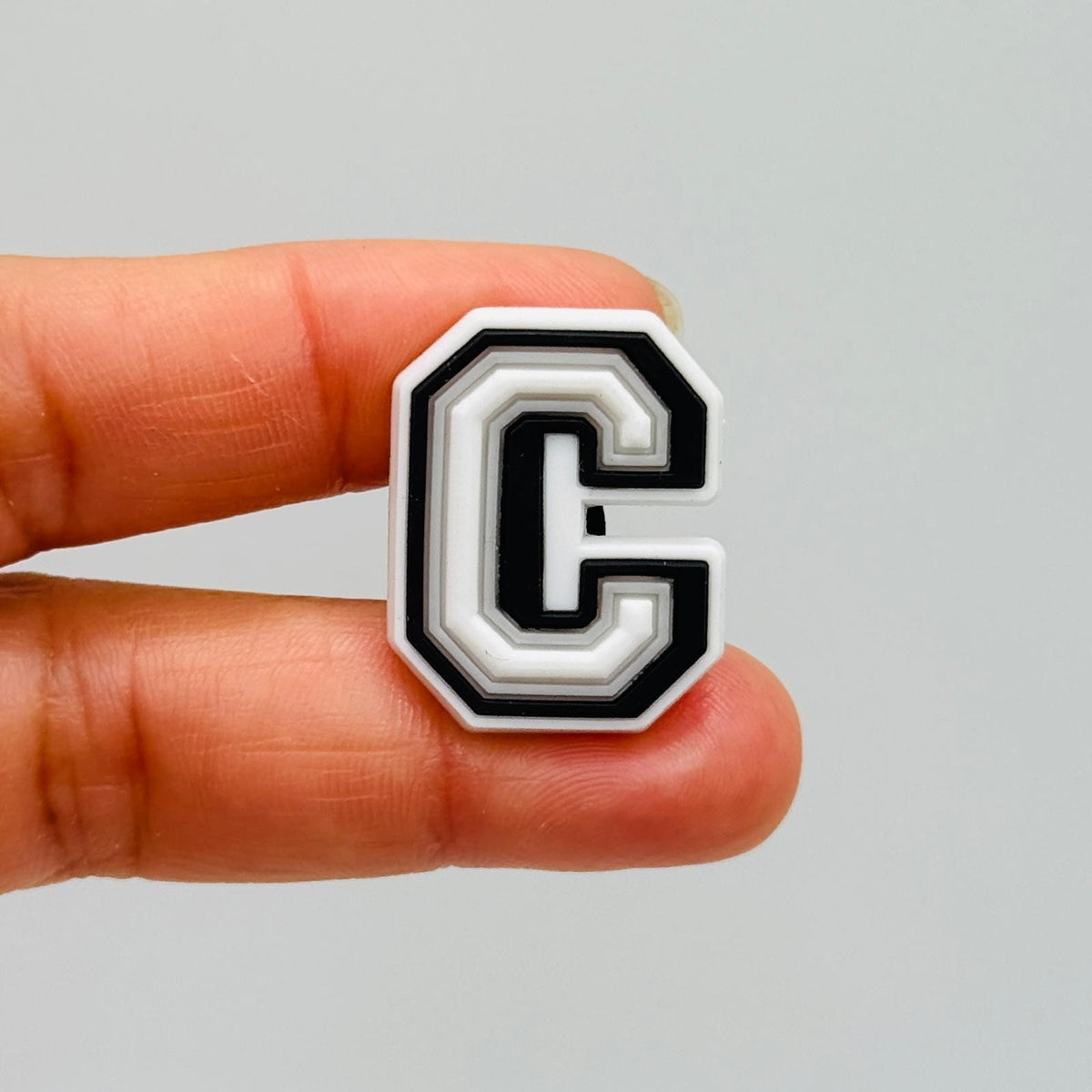 Letters White shoe charms for Crocs-style clogs