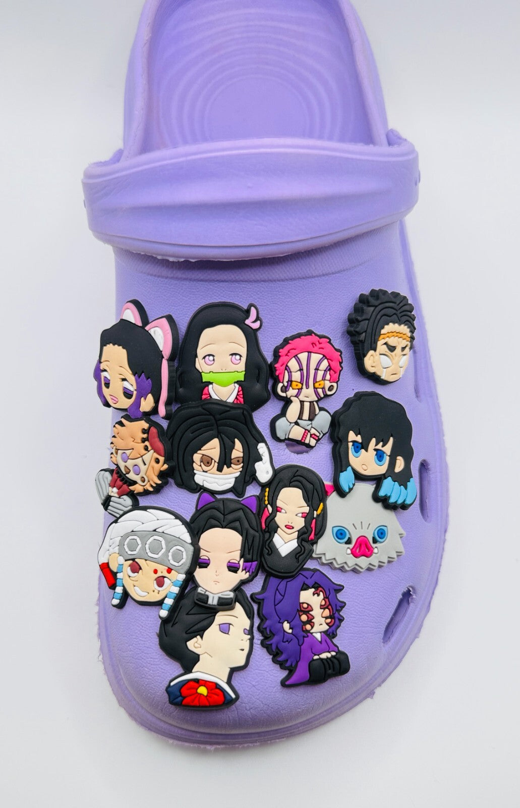 Demon Slayer shoe charms, set of 14, for Crocs-style clogs