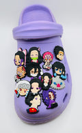 Demon Slayer shoe charms, set of 14, for Crocs-style clogs
