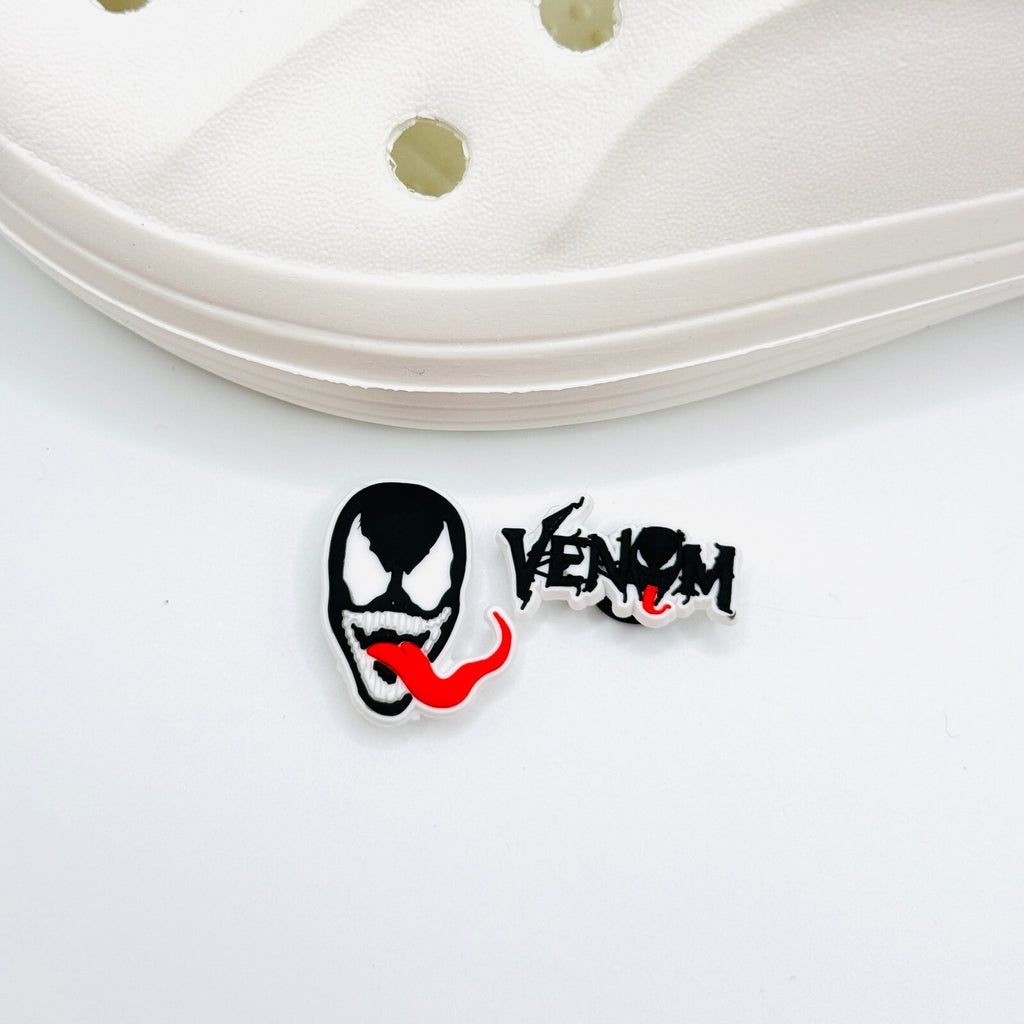 Venom shoe charms for Crocs-style clogs