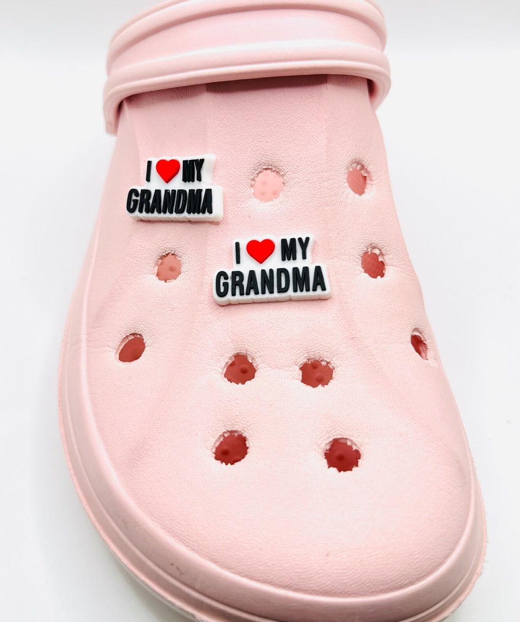 Grandma shoe charms, set of 2, for Crocs-style clogs