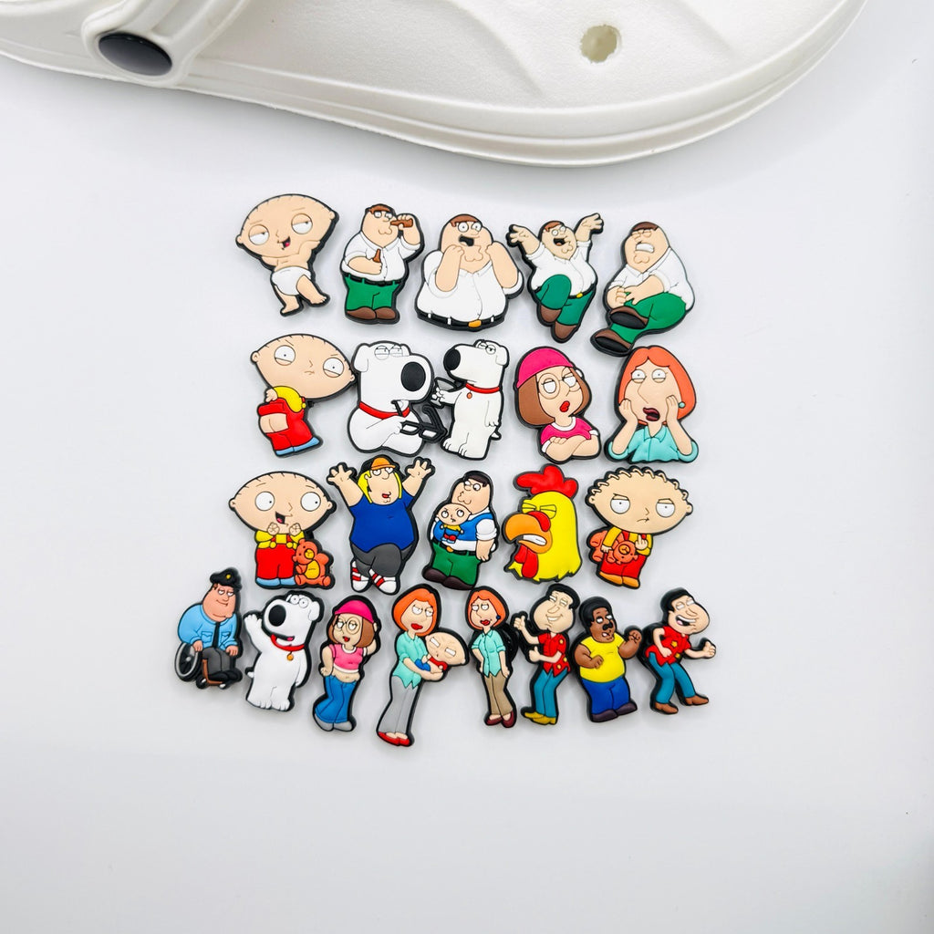 Family Guy shoe charms, set of 23, for Crocs-style clogs