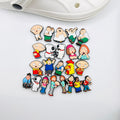 Family Guy shoe charms, set of 23, for Crocs-style clogs