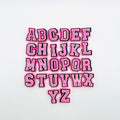 Letters Pink shoe charms for Crocs-style clogs