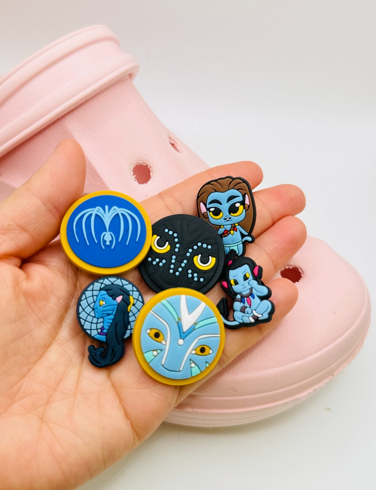 Avatar shoe charms, set of 6, for Crocs-style clogs