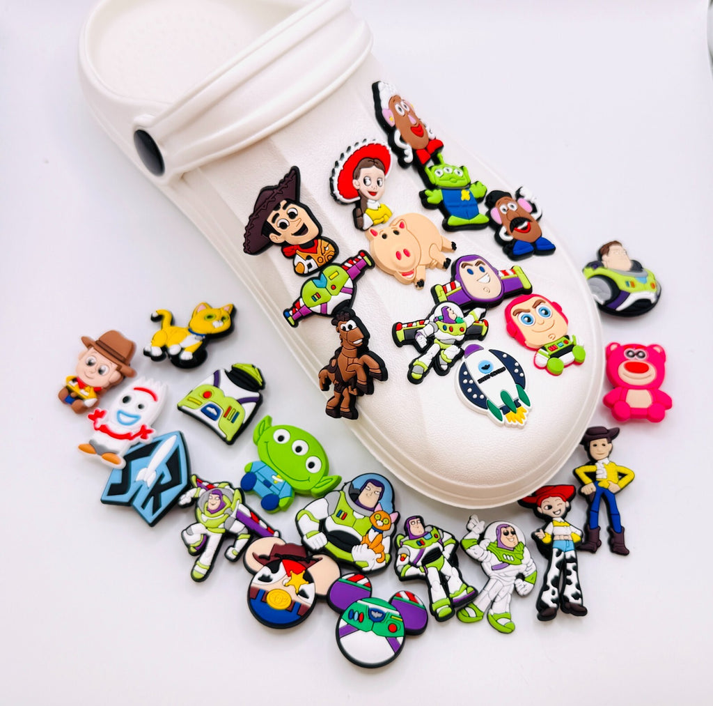Toy Story shoe charms, set of 28, for Crocs-style clogs