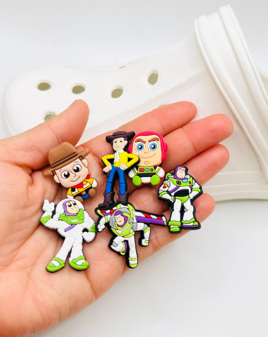 Toy Story shoe charms, set of 6, for Crocs-style clogs