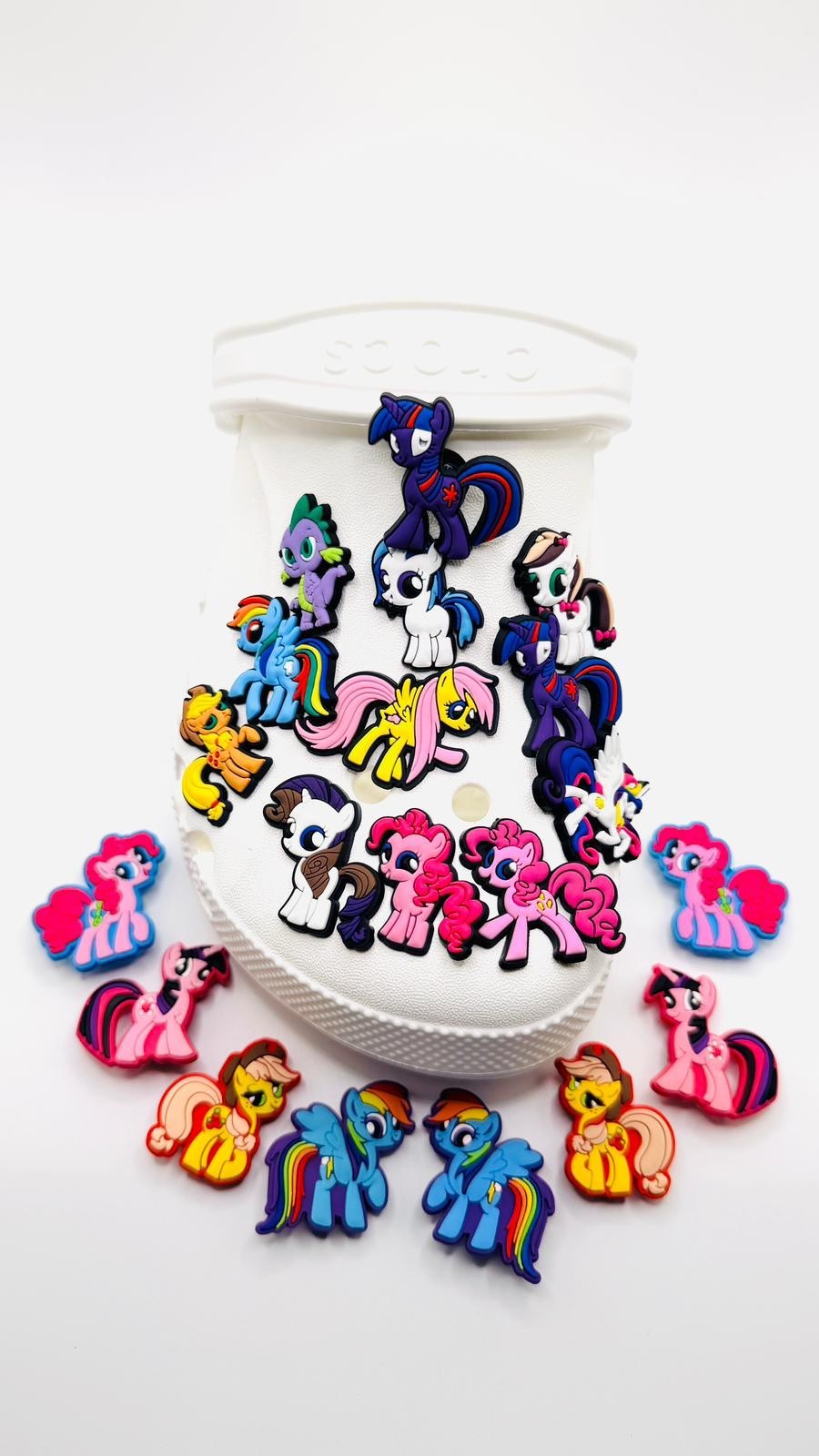 Little Pony shoe charms, set of 20, for Crocs-style clogs