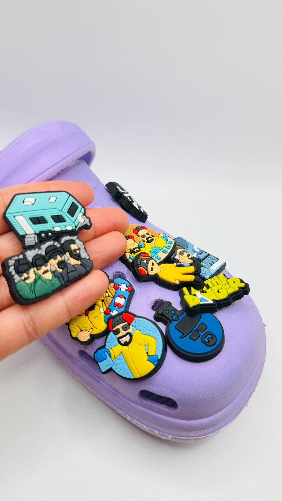 Breaking Bad shoe charms, set of 10, for Crocs-style clogs