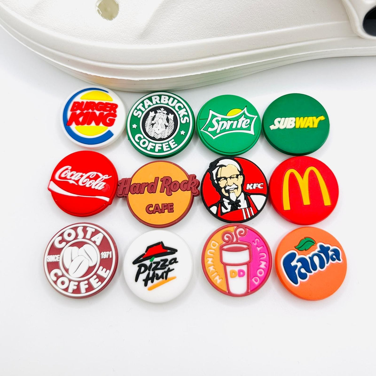Fast Food shoe charms for Crocs-style clogs