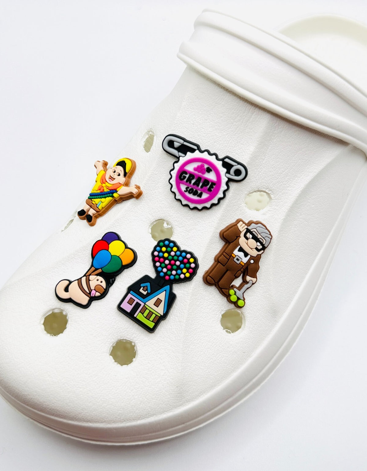 Up shoe charms, set of 5, for Crocs-style clogs