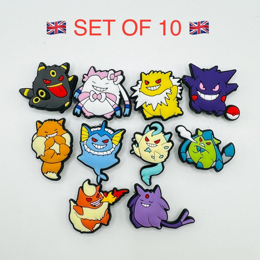 Pokémon character mix shoe charms, set of 10 – photo 1