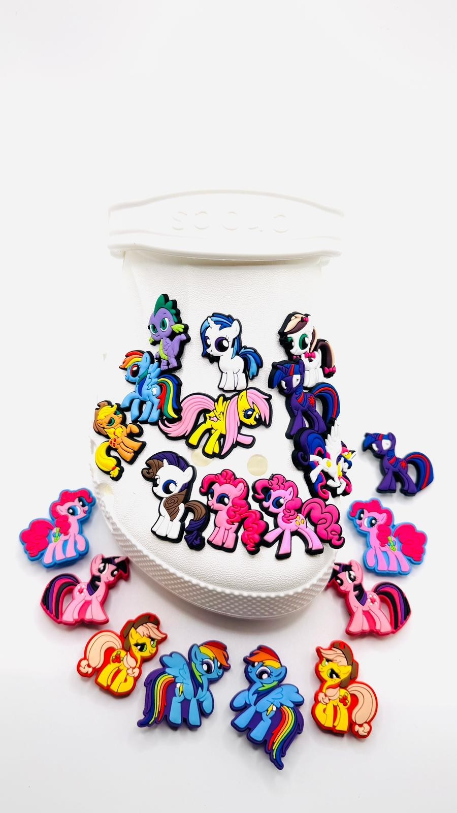 Little Pony shoe charms, set of 20, for Crocs-style clogs