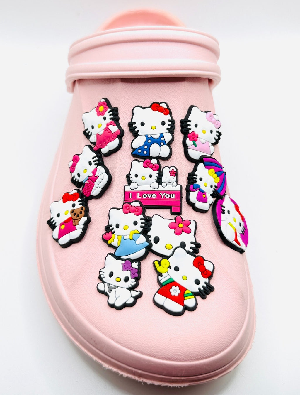 Hello Kitty shoe charms, set of 12, for Crocs-style clogs