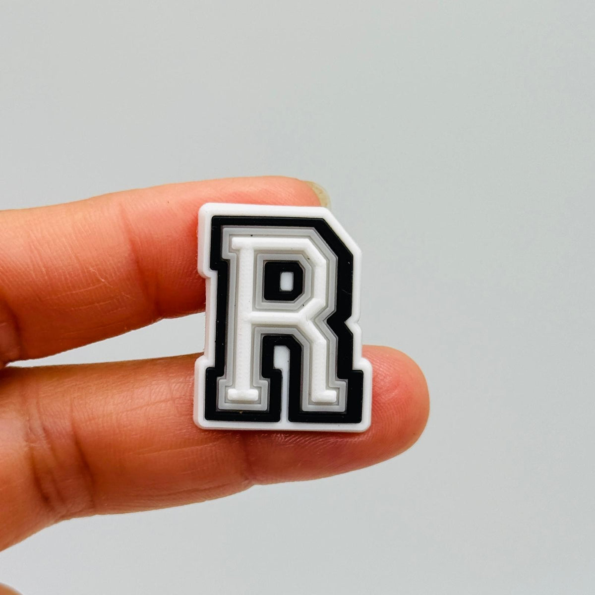 Letters White shoe charms for Crocs-style clogs