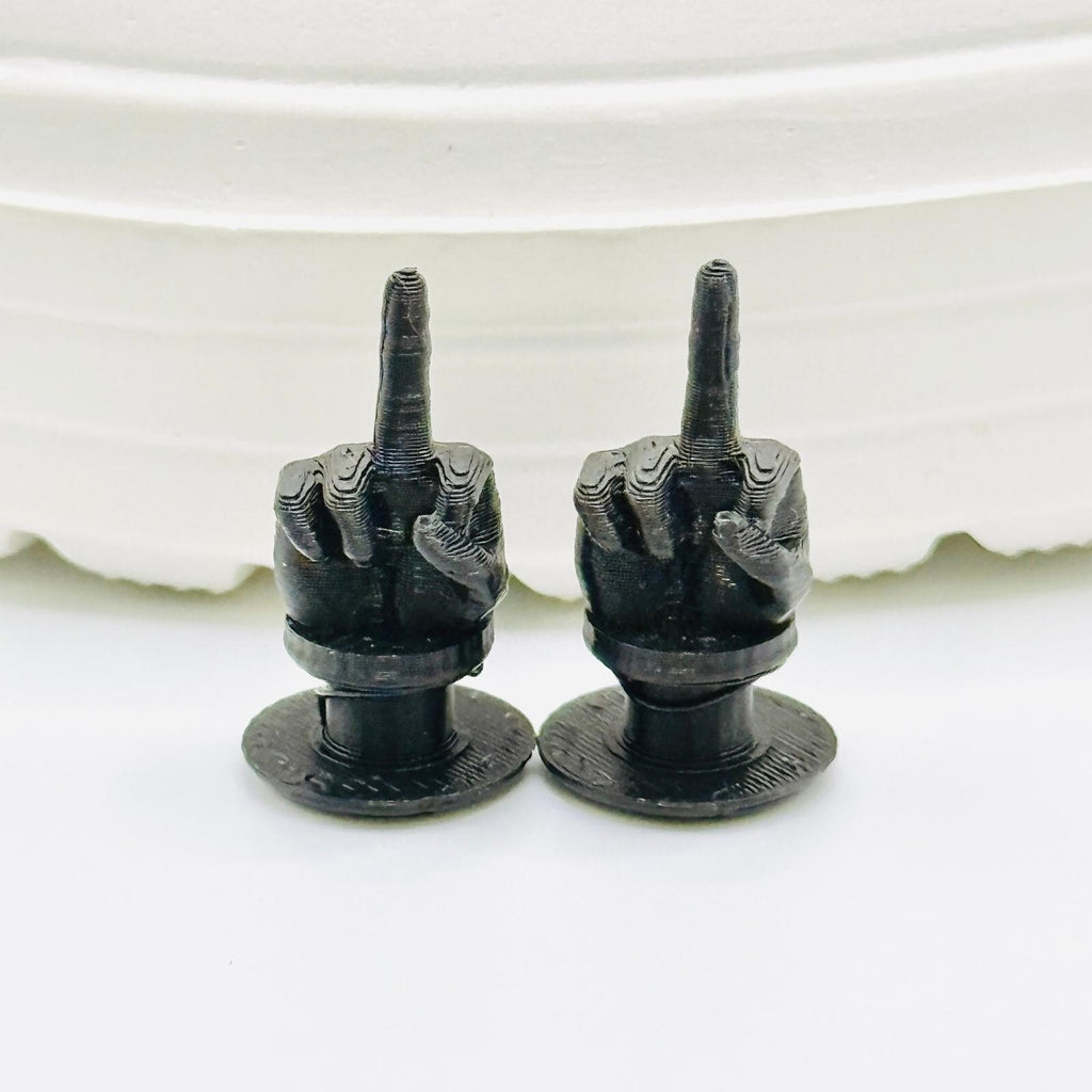 Middle Finger shoe charms, set of 2, for Crocs-style clogs