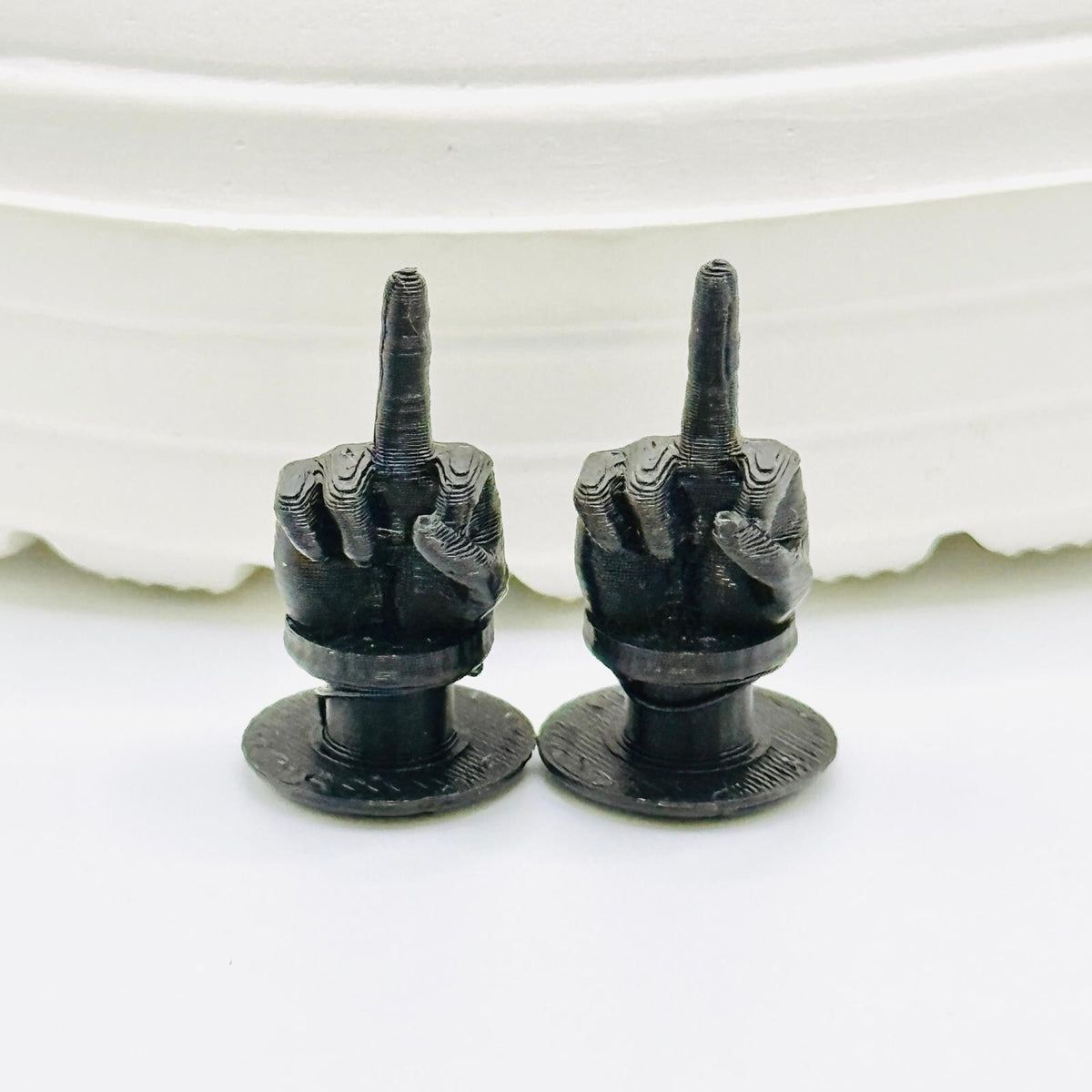 Middle Finger shoe charms, set of 2, for Crocs-style clogs