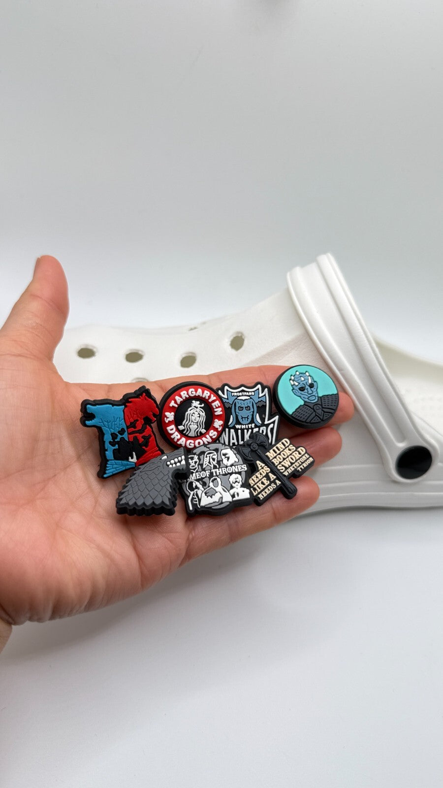 Game of Thrones Brands shoe charms for Crocs-style clogs